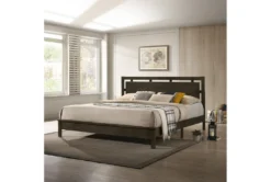 Gemini Grey King Platform Bed -Furniture Store 315527 grey wood bed room 85