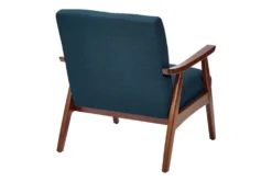 Davis Klein Azure Chair With Medium Espresso Frame -Furniture Store 316057 blue plywood accent chair detail 45