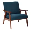 Davis Klein Azure Chair With Medium Espresso Frame -Furniture Store 316057 blue plywood accent chair signature 01