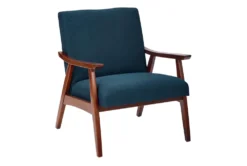 Davis Klein Azure Chair With Medium Espresso Frame
