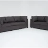 Solimar Graphite 5 Piece Modular Sofa & Loveseat 1 Solimar Graphite 5 Piece Modular Sofa & Loveseat -Furniture Store 316335 grey fabric living room set signature 01