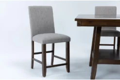 Hyland II 48" Counter With Bench Set For 6 -Furniture Store 316848 grey wood counter height set detail 44 1