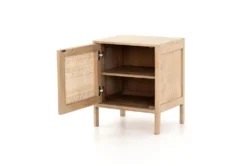 Aussie Natural Left Opening 24" Cane Nightstand -Furniture Store 317198 natural wood nightstand storage 12
