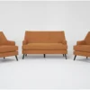 Celestino Copper Settee With 2 Accent Chairs -Furniture Store 317515 orange fabric settee signature 01