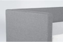 Emmerson II Grey Upholstered Full Daybed With Trundle -Furniture Store 317761 grey fabric daybed detail 45