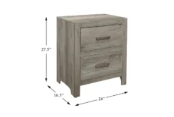 Tarek Grey 28" 2 Drawer Nightstand -Furniture Store 317885 detail 45