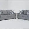 Jaylen Cement 85" Sofa & Loveseat Set