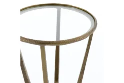 Brass Accent Table With Round Glass Top -Furniture Store 318193 gold metal accent table detail 46