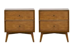 Alton Cherry 2 Drawer Nightstand Set Of 2