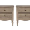 Deliah 3 Drawer Nightstand With USB Set Of 2