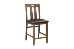 Zally 36" Counter Set For 4 -Furniture Store 318606 brown wood counter height set side 15