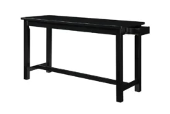 Stacy Black 67" Counter Set For 4 -Furniture Store 318743 black wood counter height set detail 44