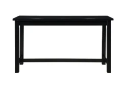 Stacy Black 67" Counter Set For 4 -Furniture Store 318743 black wood counter height set front 02 1