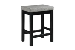 Stacy Black 67" Counter Set For 4 -Furniture Store 318743 black wood counter height set side 15