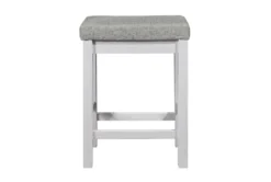 Stacy White 67" Counter Set For 3 -Furniture Store 319144 white wood counter height set front 03 1