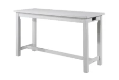 Stacy White 67" Counter Set For 3 -Furniture Store 319144 white wood counter height set side 14