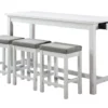 Stacy White 67" Counter Set For 3 -Furniture Store 319144 white wood counter height set signature 01 1
