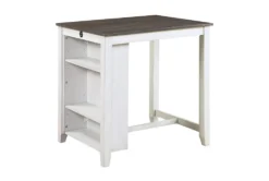 Damar Grey 37" Counter Set For 4 -Furniture Store 319146 grey wood counter height set side 14