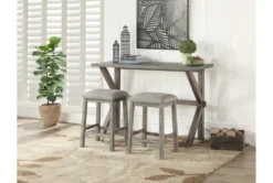 Daisy 60" Counter Set For 4 -Furniture Store 319229 grey wood counter height set room 85