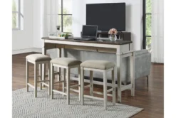 Jill 68" Counter Set For 3 -Furniture Store 319230 brown wood counter height set room 85