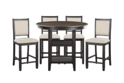 Taylor Brown/Black Counter Set For 4