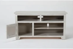 Santa Clara Pebble 50" Tv Stand 8 Santa Clara Pebble 50" Tv Stand -Furniture Store 320009 grey wood media console front 02