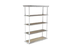 64" Brown Wood Farmhouse Shelving Unit -Furniture Store 320262 brown mdf bookcase material 76
