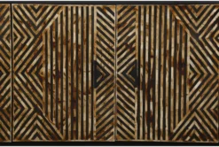 Veda Dark Espresso 81" TV Stand -Furniture Store 320467 brown wood media console detail 45