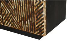 Veda Dark Espresso 81" TV Stand -Furniture Store 320467 brown wood media console detail 47