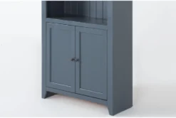 Westlawn 72" Blue Bookcase With Doors -Furniture Store 320494 blue wood bookcase detail 45