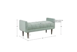 48" Seafoam Upholstered Modern Accent Bench -Furniture Store 320536 detail 47