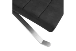 Tilda Black Velvet Chaise With Silver Base -Furniture Store 320642 black fabric chaise detail 48