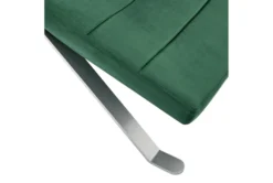 Tilda Green Velvet Chaise With Silver Base -Furniture Store 320645 green fabric chaise detail 48