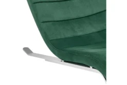 Tilda Green Velvet Chaise With Silver Base -Furniture Store 320645 green fabric chaise detail 49