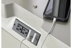 Lydia White 2 Drawer Nightstand With USB & Led Light -Furniture Store 321292 white wood nightstand detail 44