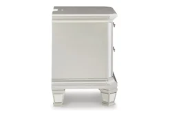Lydia White 2 Drawer Nightstand With USB & Led Light -Furniture Store 321292 white wood nightstand side 14
