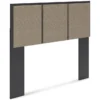 Charie Two-Tone Natural/Black Full Headboard