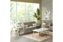 Zena Off-White/Natural Coffee Table With Storage -Furniture Store 321579 natural wood coffee table room 86