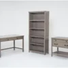 Saybrook 3 Piece Office Set With 54" Writing Desk, 75" Bookcase + File Cabinet 2 Saybrook 3 Piece Office Set With 54" Writing Desk, 75" Bookcase + File Cabinet -Furniture Store 322380 grey wood writing desk signature 01