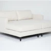 Calais Vanilla Double Chaise 2 Calais Vanilla Double Chaise -Furniture Store 322543 white fabric sectional signature 01