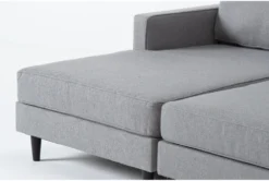 Calais Gravel Double Chaise -Furniture Store 322544 grey fabric sectional detail 45