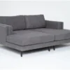 Aries Smoke Double Chaise -Furniture Store 322546 grey fabric sectional signature 01