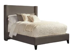 Furniture Store 22 Alena Charcoal Queen Upholstered Shelter Bed