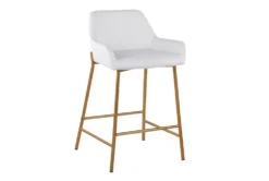 Danny Gold And White Counter Stool Set Of 2 -Furniture Store 323621 front 03