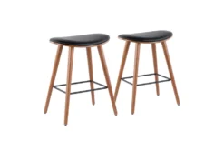 Sadie Black Counter Stool Set Of 2