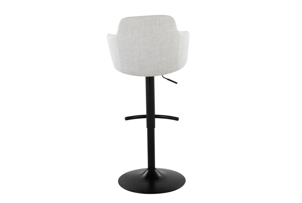 Bane Light Grey Upholstered Bar Stool Set Of 2 11 Bane Light Grey Upholstered Bar Stool Set Of 2 - Image 9