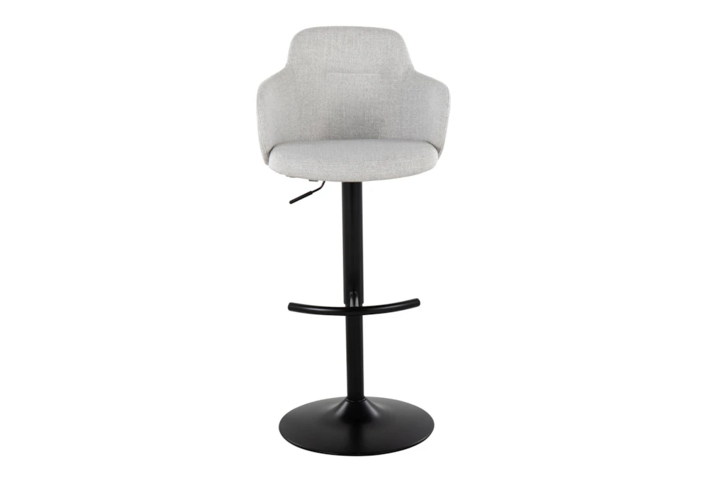 Bane Light Grey Upholstered Bar Stool Set Of 2 5 Bane Light Grey Upholstered Bar Stool Set Of 2 - Image 3