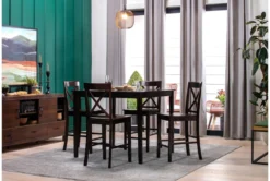 Percy 42" Counter Set For 4 37 Percy 42" Counter Set For 4 -Furniture Store 56131 brown wood counter height set room 83