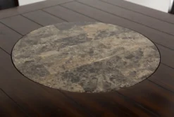 Sutton 48" Square Espresso Counter With Stool Set For 4 -Furniture Store 68469 8 1