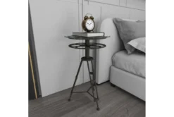 Metal Glass Accent Table -Furniture Store 71233 black glass accent table room 92
